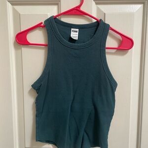 PINK Victoria's Secret Deep Teal Ribbed Tank
